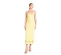 Strapless Yellow Midi Dress