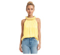 Yellow Braided Neck Blouse
