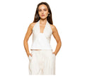 White Halter Blouse