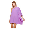 Purple one shoulder dress