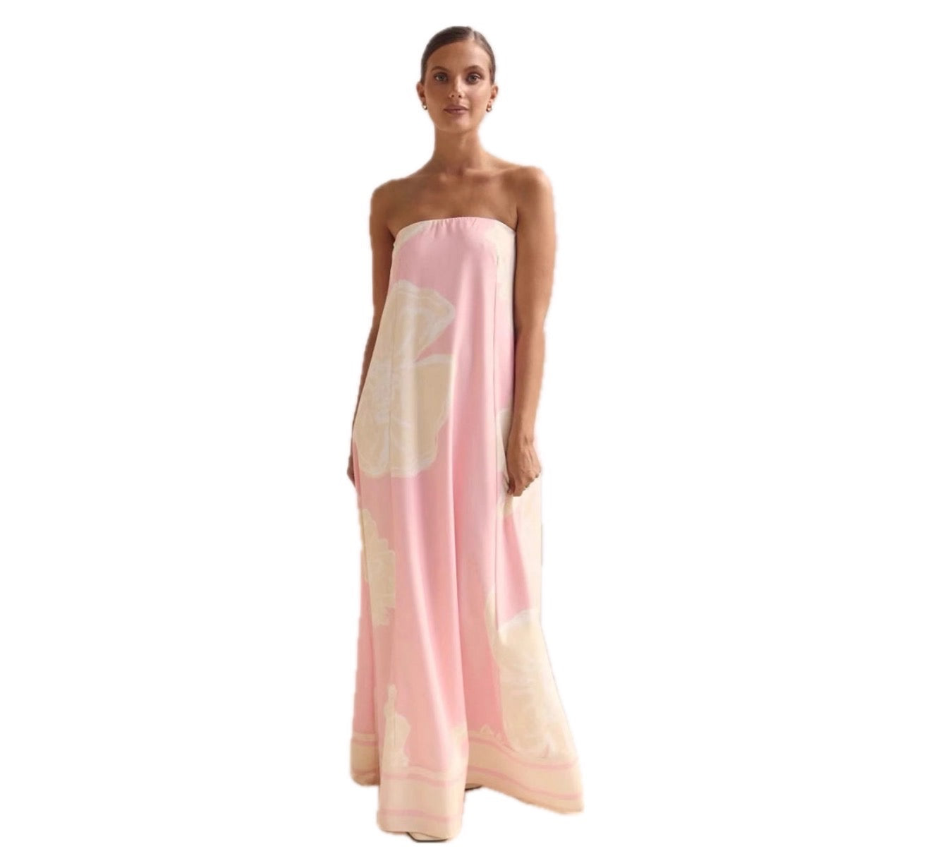Strapless Floral Maxi