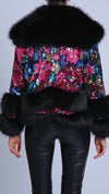 Faux Fur Sequin Jacket