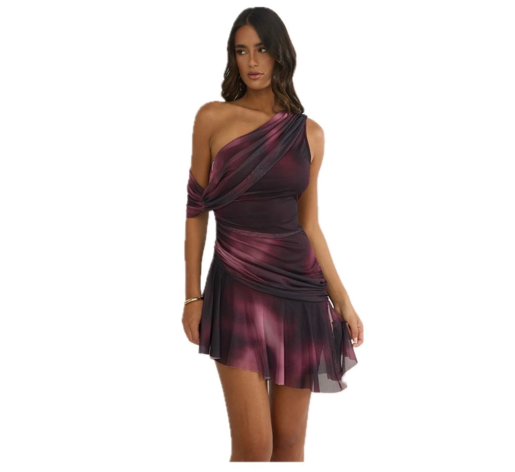 Ombre Asymmetrical Dress