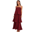 Burgundy Tier Dress
