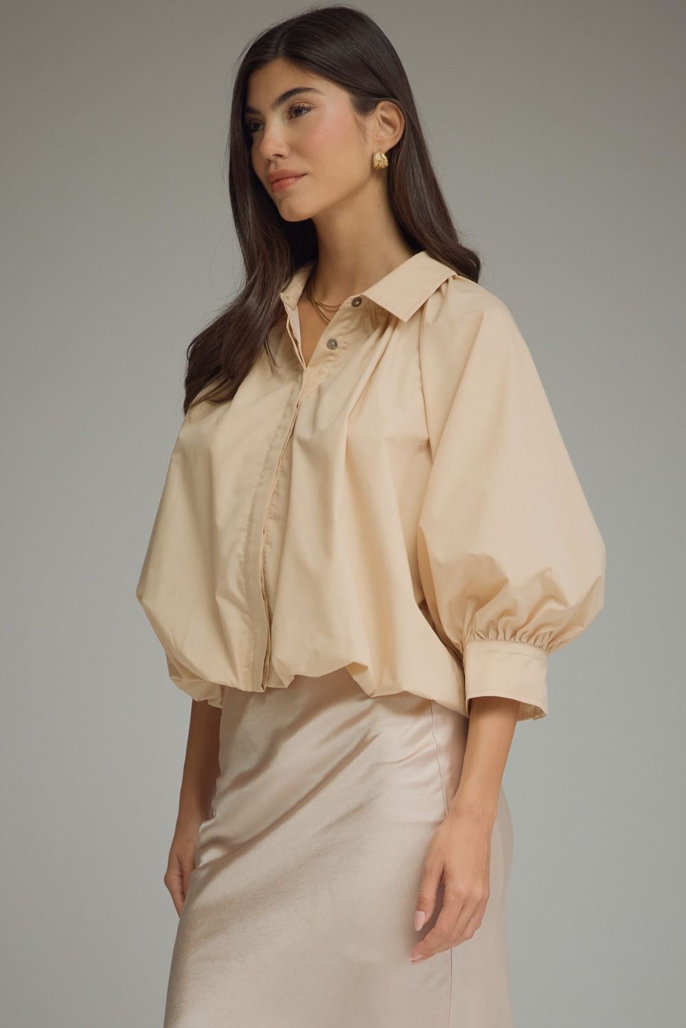 Ecu Puff Sleeve Blouse