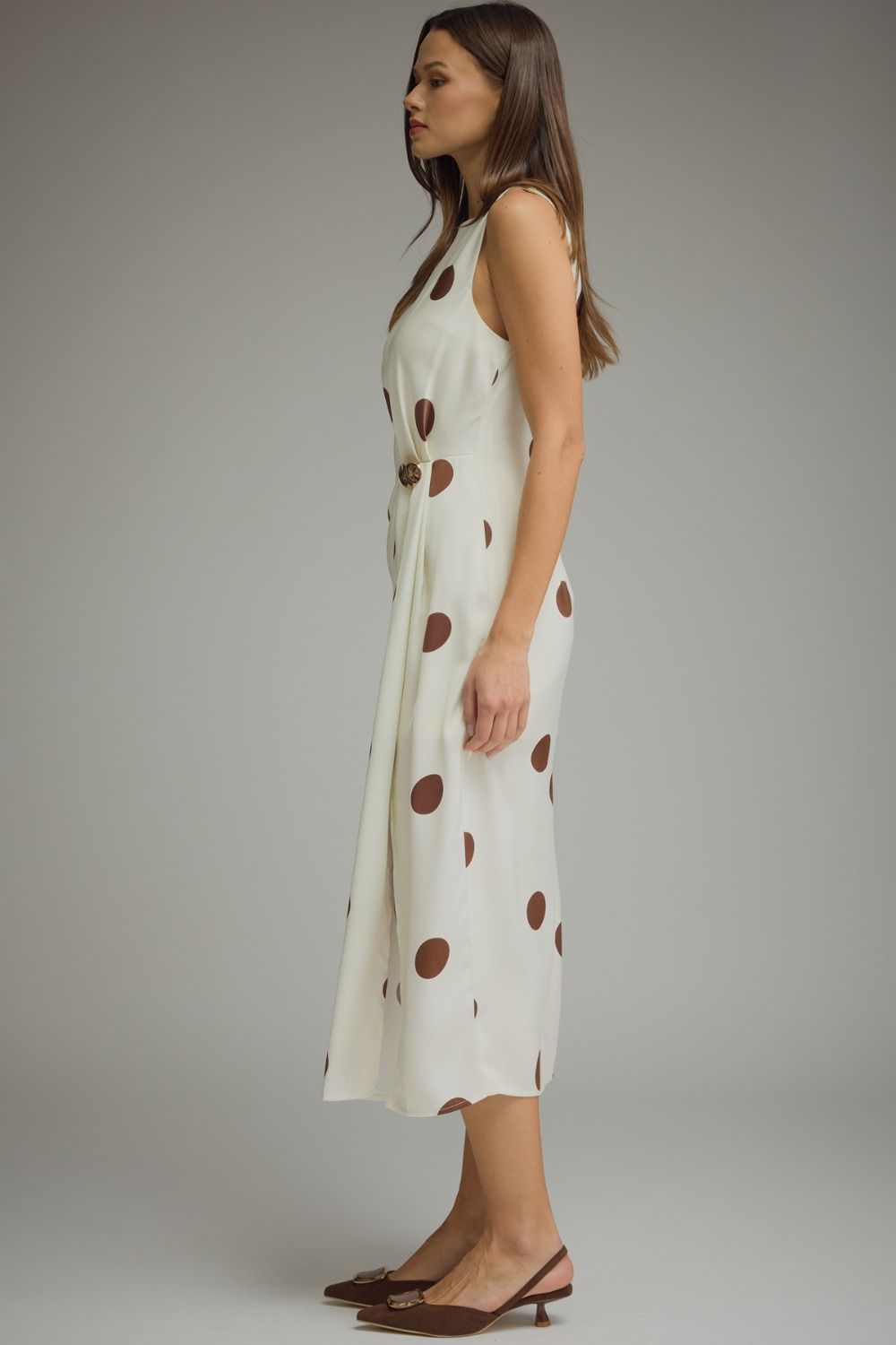 Cream Polka Dot Dress