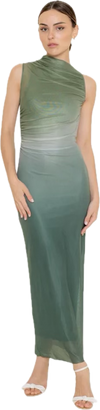 Mesh Ombré Green Midi