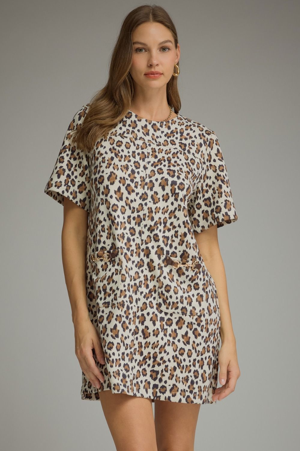 Leopard Ecru Dress