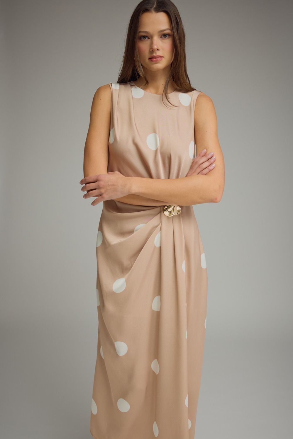 Polka Dot Dress In Cream