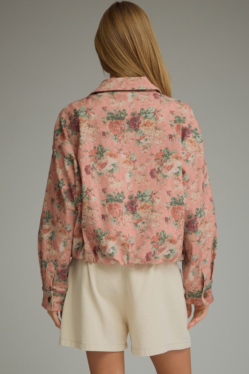 Floral Jacket with Zipper front