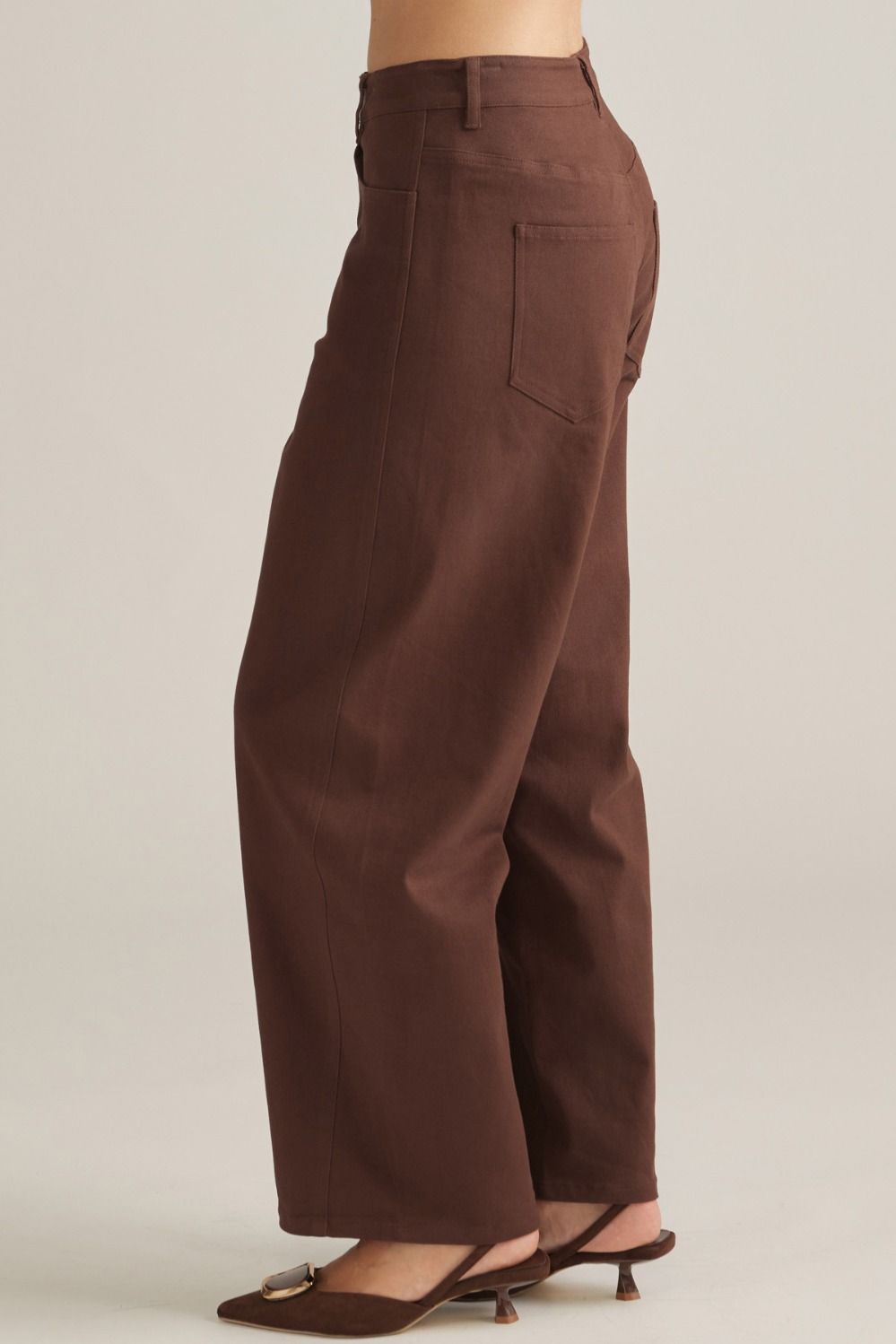 Solid Brown wide leg pants