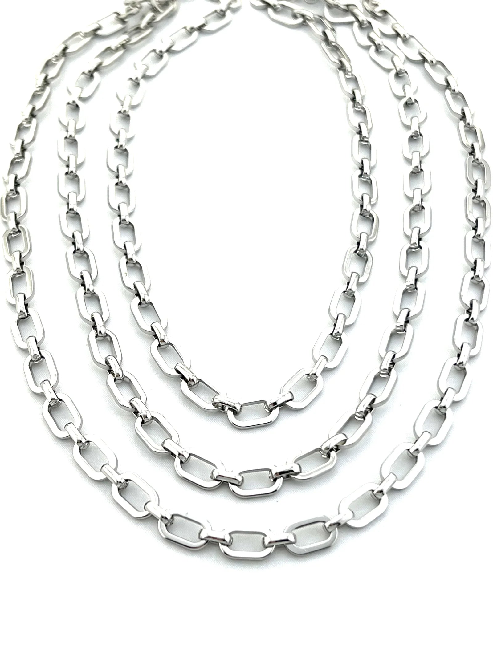 Triple Silver Necklace