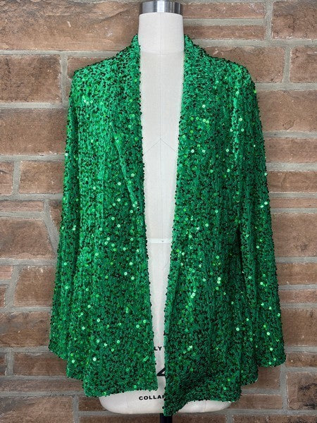 Green Sequin Blazer