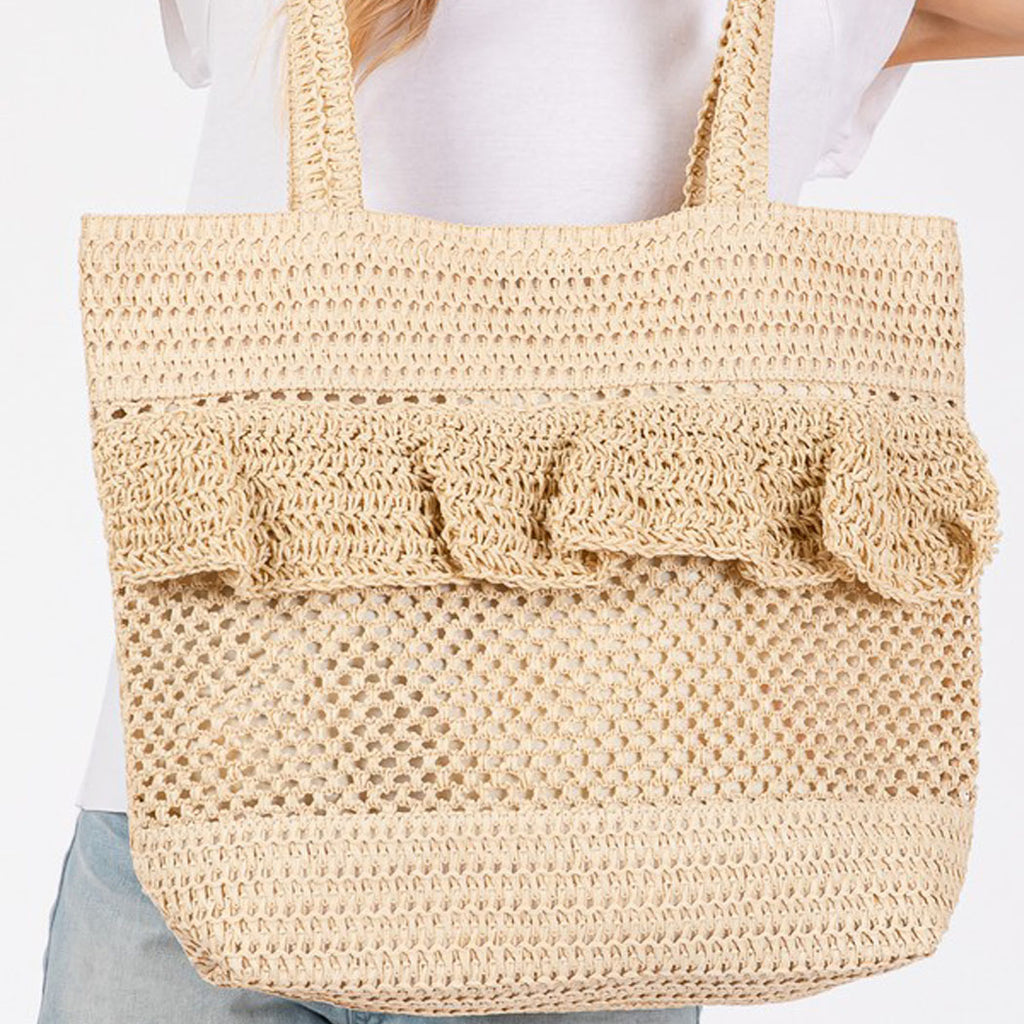 Crochet Ruffle Tote