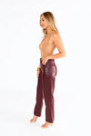 Wine Crop Pant