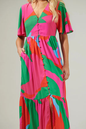 Tropical Midi Dress