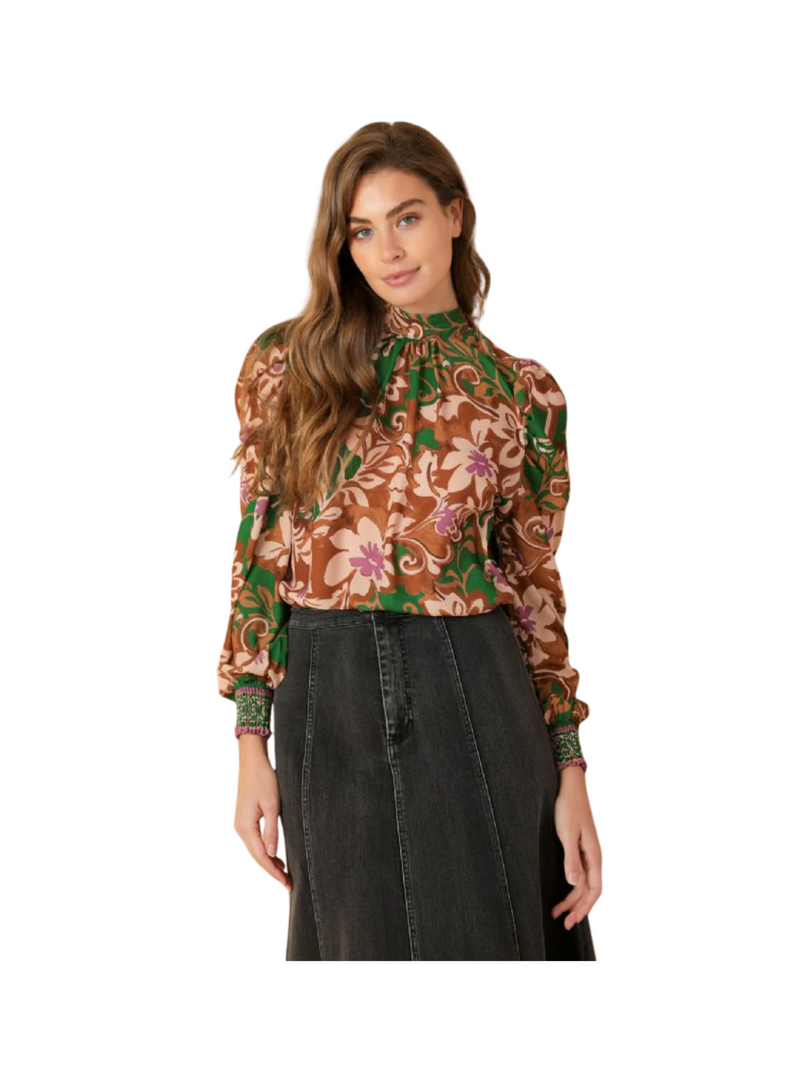 Green and Blush Blouse