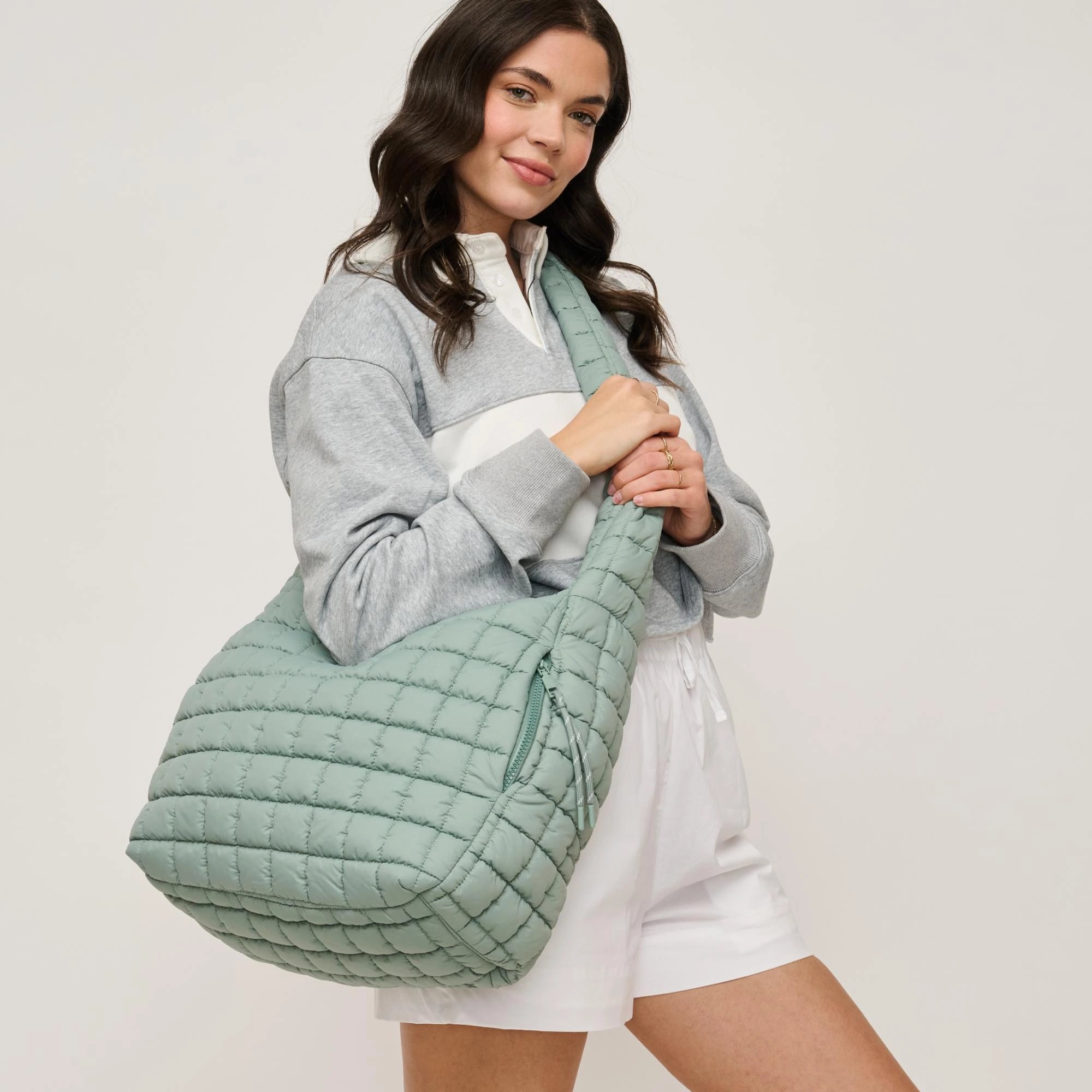 Leda Quilted Puff Hobo