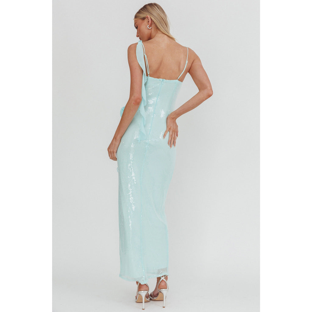 Sequin Light Blue Dress
