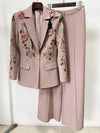 Handmade Floral Pant and Blazer Set