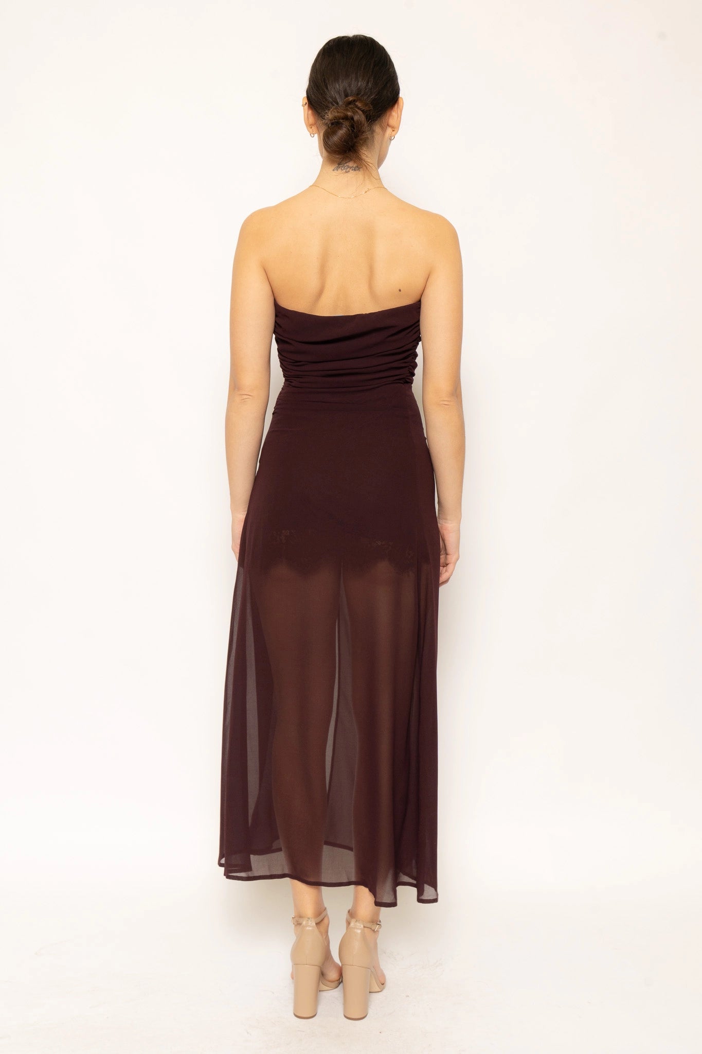 Strapless Shirring Dress