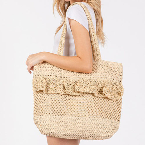 Crochet Ruffle Tote