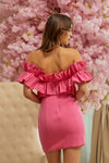 Doll Pink Ruffle Mini Dress. *Final Sale*