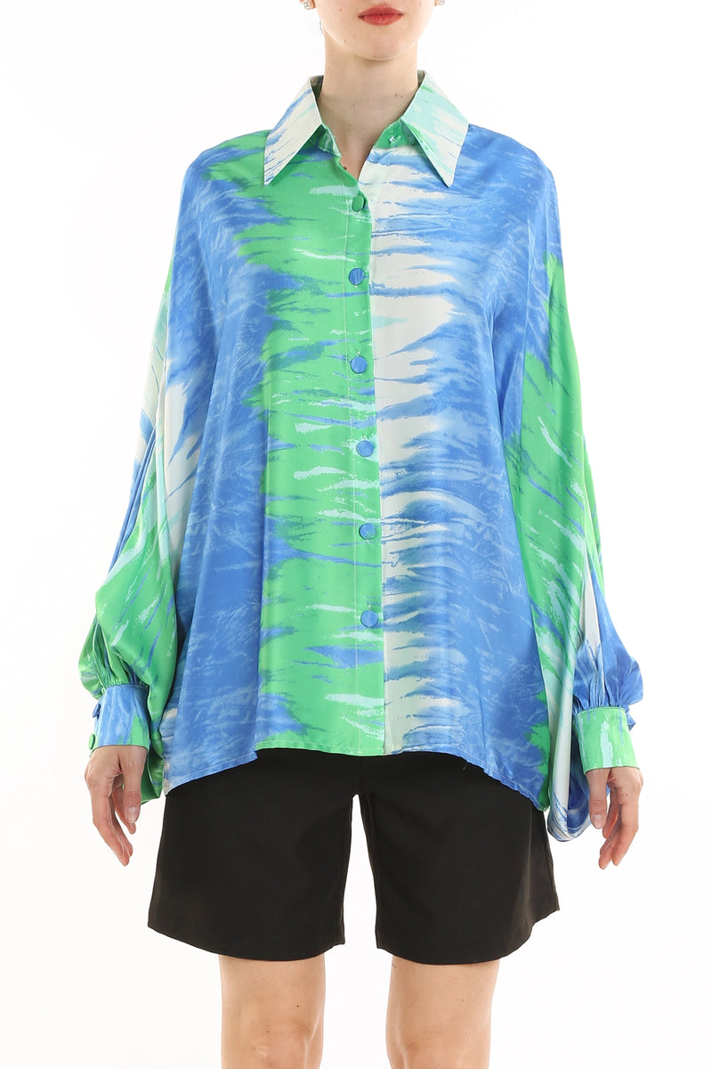 Abstract Blue Blouse
