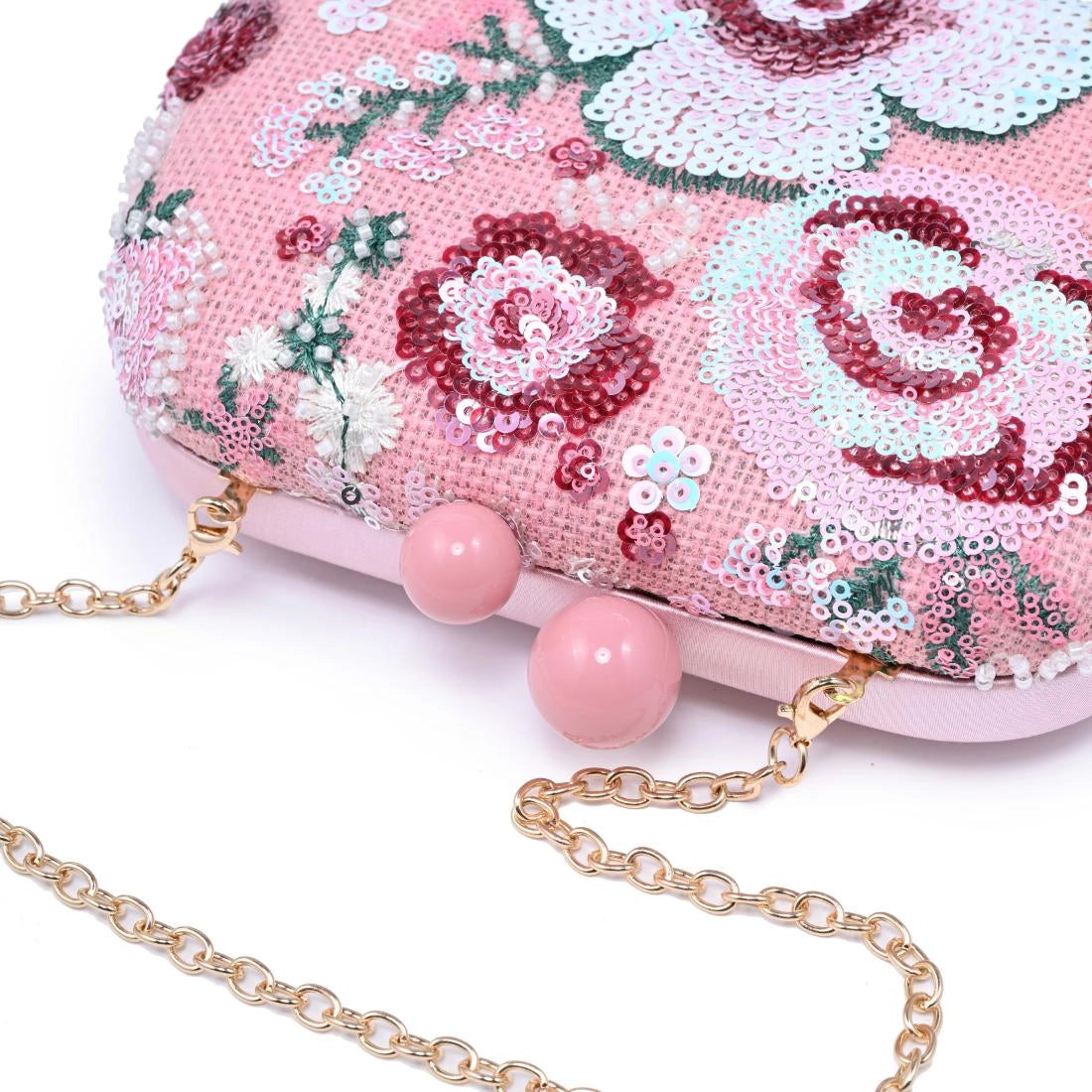 Ryder Sequin Pink Clutch