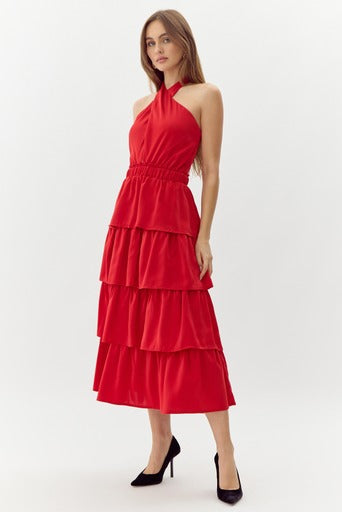 Elenor Tired Midi Dress