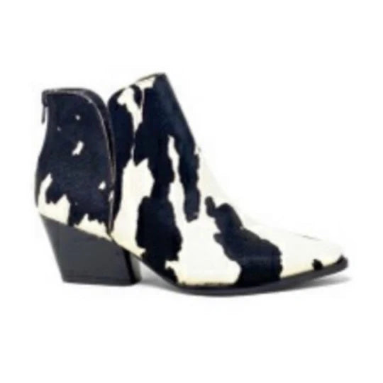 Yuri Cow Print Bootie