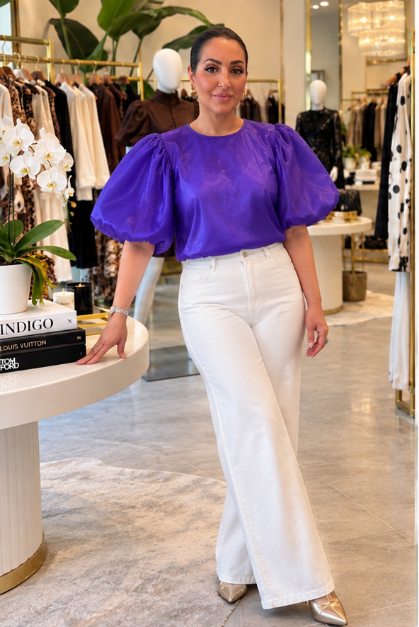 Mardi Gras Purple Blouse
