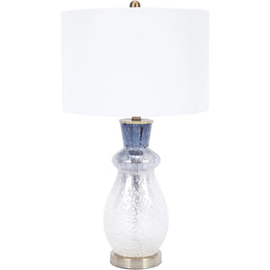 KIERNAN BLACK & WHITE HANDBLOWN GLASS TABLE LAMP