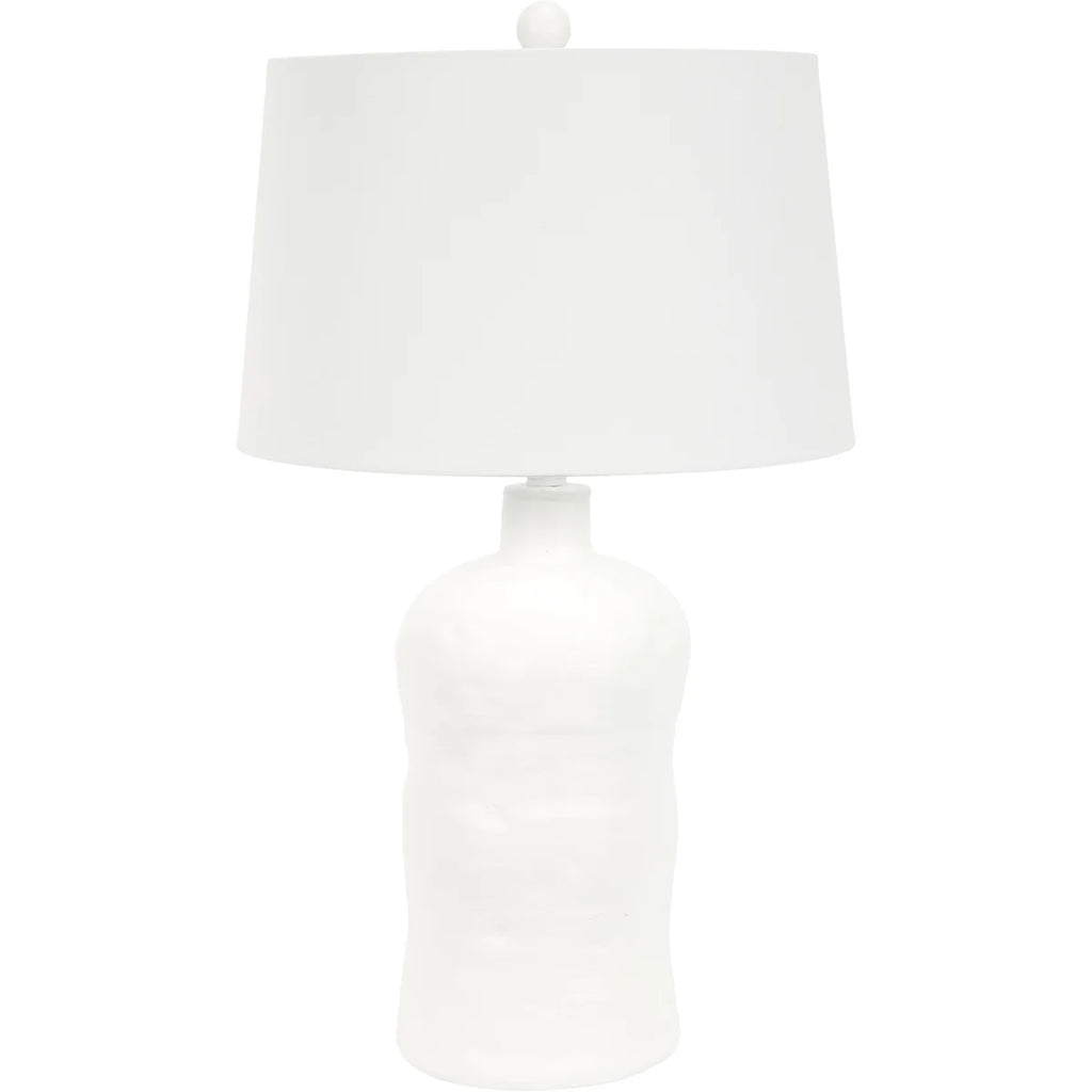 SLOANE SMOOTH WHITE PLASTER TEXTURED TABLE LAMP