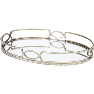MADELINE OVAL MIRRORED TRAY