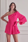 Hot Pink Side Bow Romper