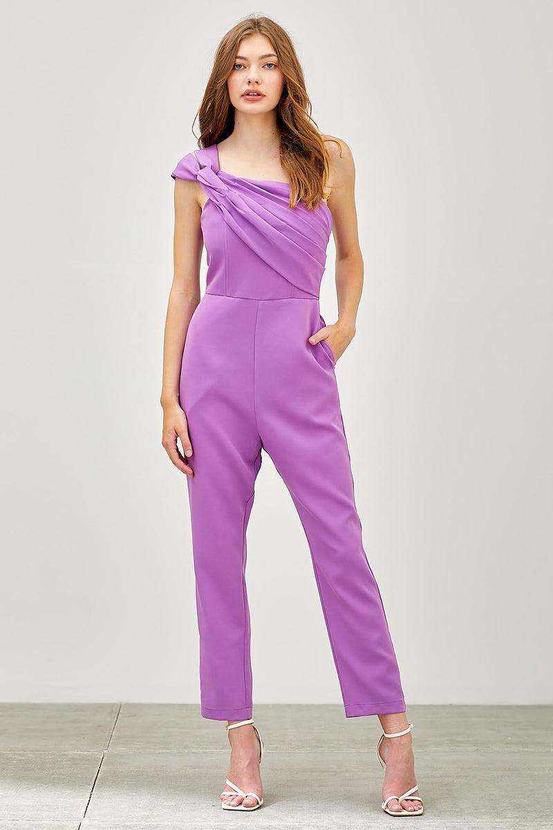Phase Eight One-shoulder jumpsuit LUISA in fuchsia
