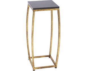 MARCO GOLD METAL COCKTAIL TABLE WITH BLACK MARBLE TOP