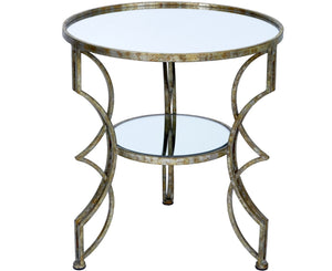 CINDI CHAMPAGNE GOLD MIRRORED ACCENT TABLE