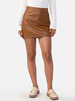 Leather Like Mini Skirt Spice