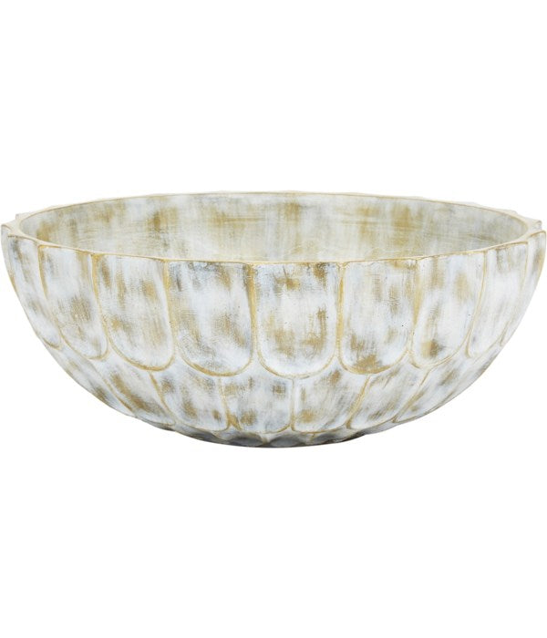 ALEXIS GOLD & GREY WASHED DECORATIVE BOWL