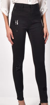 Black Sequin Skinny Jeans (Frank Lyman)