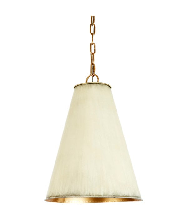 SMALL NICOLE CREAM METAL SHADE PENDANT WITH GOLD LINING