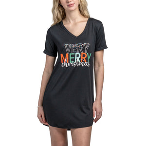 Very Merry Christmas Hello Mello® Holiday V-Neck Sleep Shirt